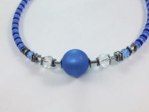 7182KH7B Halskette Kugel blau