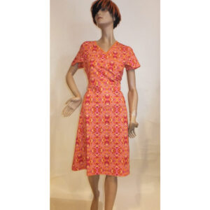 9048LK3 Lalamour Kleid orange Gr 38