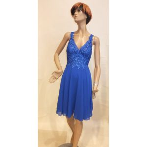 9387DK4 Coctailkleid royalblau Gr 36