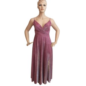 9549DK4 Abendkleid Glitzer mauve Gr 42