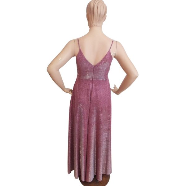 9549DK4 Abendkleid Glitzer mauve Gr 42