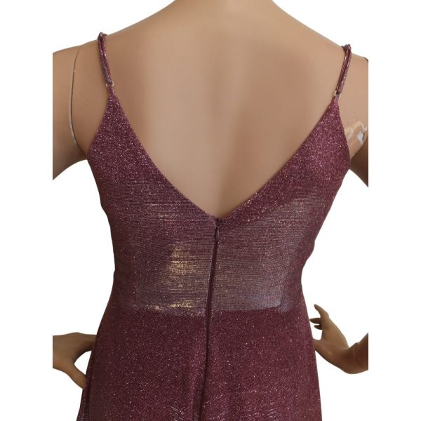 9549DK4 Abendkleid Glitzer mauve Gr 42