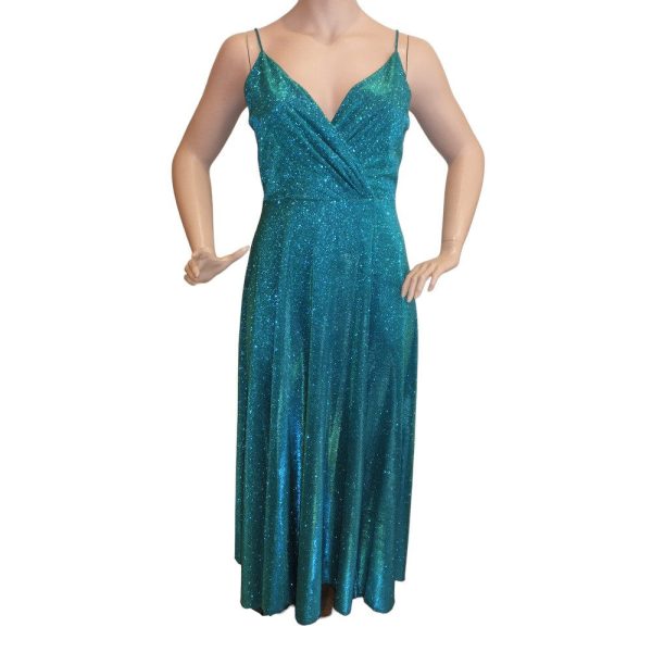 9547DK4 Abendkleid Glitzergrün Meerjungfrau Gr 46