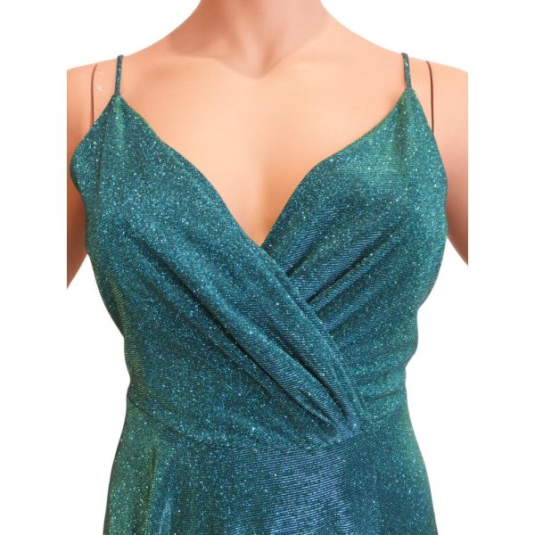 9547DK4 Abendkleid Glitzergrün Meerjungfrau Gr 46