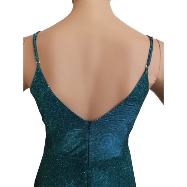 9547DK4 Abendkleid Glitzergrün Meerjungfrau Gr 46