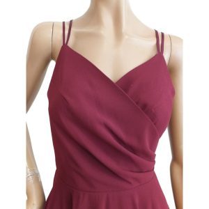 9545DK4 kurzes Kleid bordeaux Gr 36 u 40