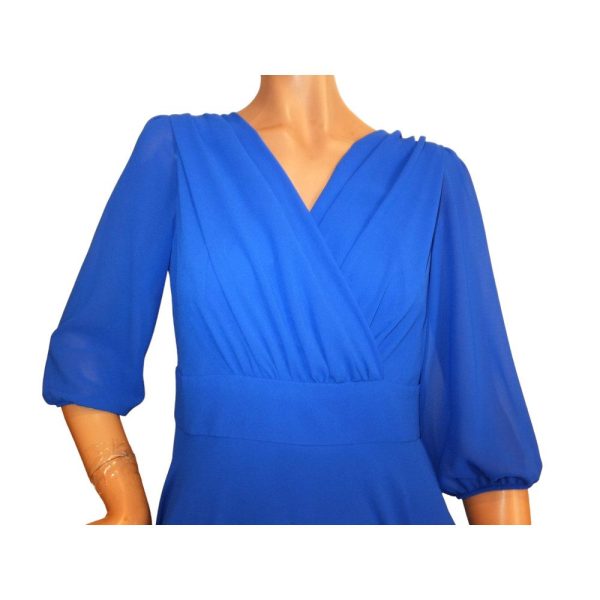 9544DK4 Langarm-Kleid royal-blau Gr 40