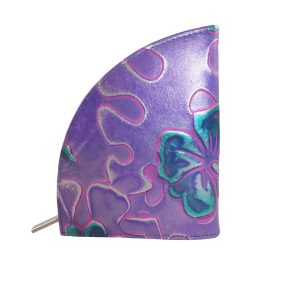 9551DG4A déqua G2 Unikat Geldbörse Blume violett-metallic