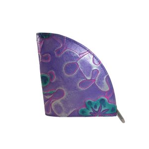 9551DG4A déqua G2 Unikat Geldbörse Blume violett-metallic