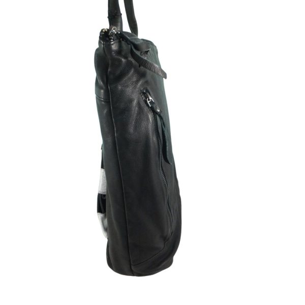 9679OT4 Pavini Leder-Rucksack-Tasche schwarz