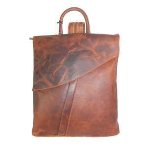 9680OT4 Pavini Leder-Rucksack-Tasche Cognac