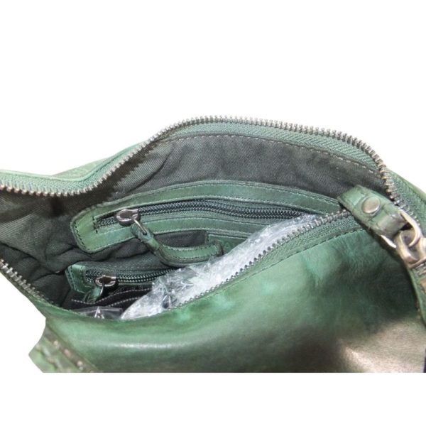 9686OT4 Pavini Leder-Tasche grün