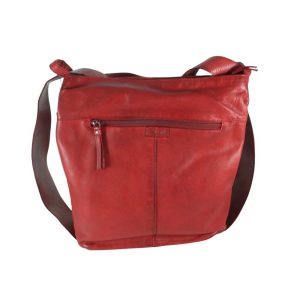 9694OT4 Pavini Leder-Rucksack-Tasche rot