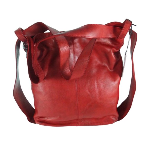 9694OT4 Pavini Leder-Rucksack-Tasche rot