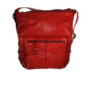 9696OT4 Pavini Leder-Rucksack-Tasche rot