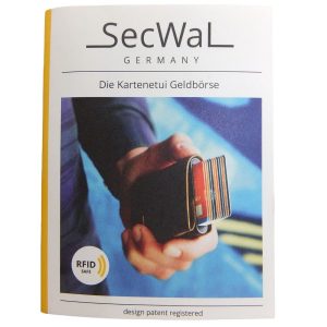 9703OK4 SecWal Leder Kartenetui-Geldbörse schwarz