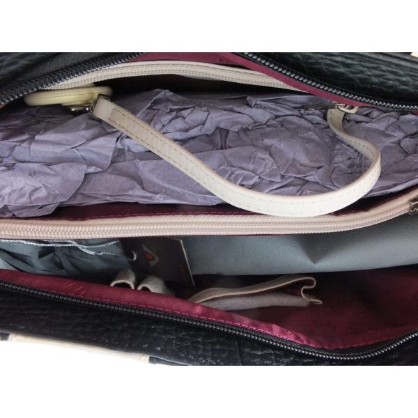 9771VT4 Voi Schultertasche schwarz-creme