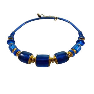 9778LH4 Langani Halskette blau-gold