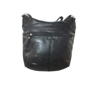 9815OT4 Pavini Leder-Tasche schwarz