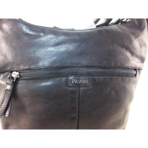 9815OT4 Pavini Leder-Tasche schwarz