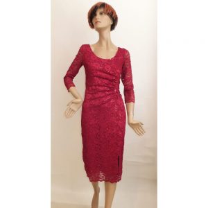 8605SK1 Kleid dunkelrot Gr 38